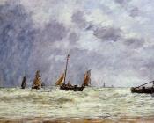 尤金 布丹 : Berck, the Departure of the Boats